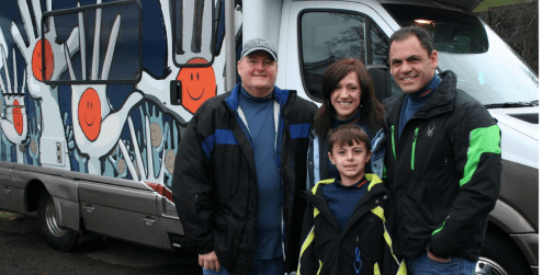 Jason Wolfe with his family